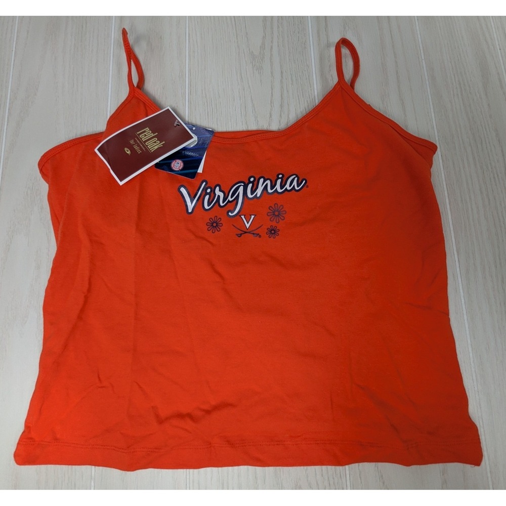 Red Oak Camisole Tank Top XL Spaghetti Strap Shelf Bra Cotton Blend vintage